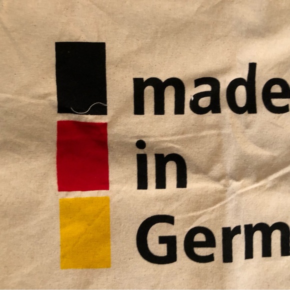 Off White Canvas Tote Bag with Made in Germany 🇩🇪 Print - Picture 3 of 6